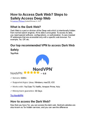 how do people access the dark web